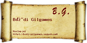 Bódi Gilgames névjegykártya